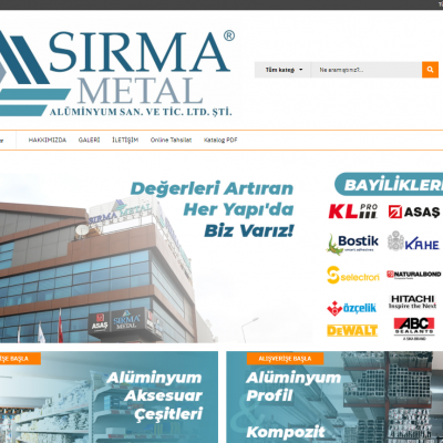 Sırma Metal E- Ticaret Sitesi