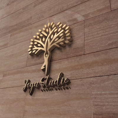 Yoga Studio 3D Wall Logo